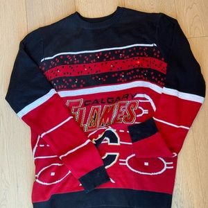 Calgary Flames Sweater with Built in LED Lights